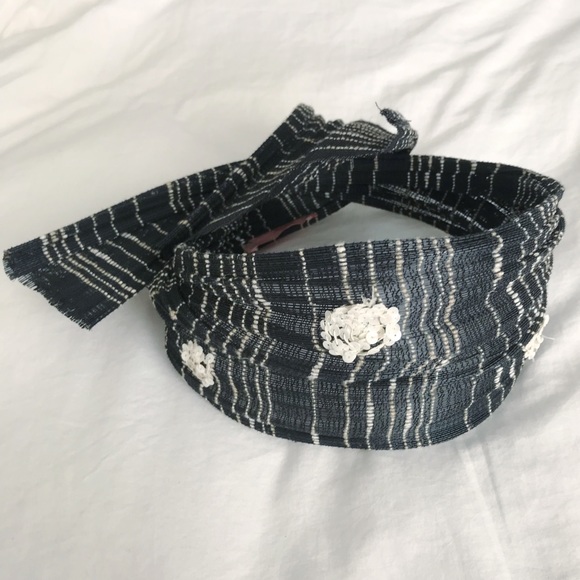 Vintage Fascinator Hat Cap Sinamay Sequin Celine Robert France Black - Picture 5 of 11